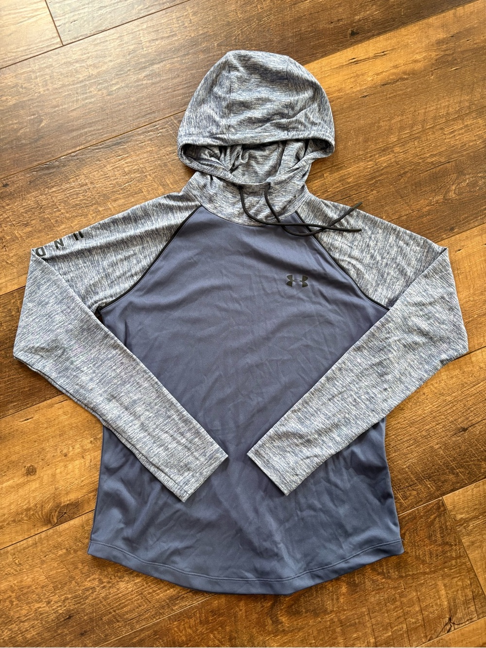 Under Armour Women’s Velocity Tech Gray Hooded Active Performance Pullover